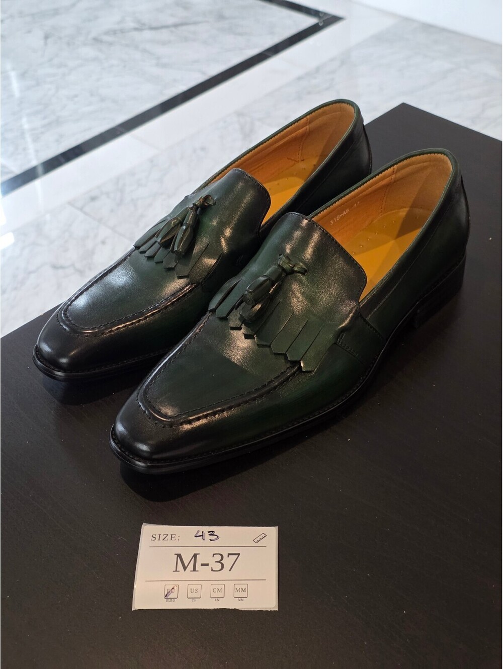 Men's Green Tassel Loafers